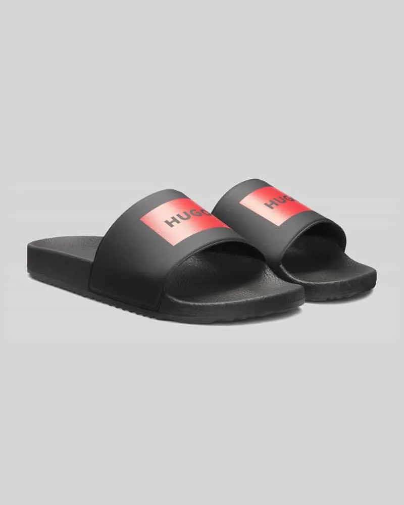 HUGO BOSS Badeschuhe mit Logo Print Black