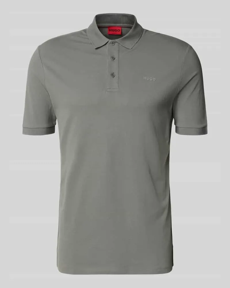 HUGO BOSS Regular Fit Poloshirt aus reiner Baumwolle Modell 'DONOS222 Anthrazit