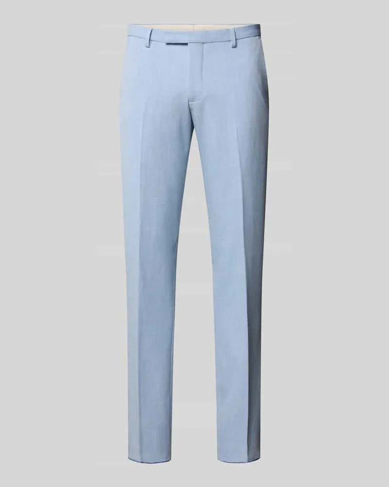 McNeal Slim Fit Anzughose mit Strukturmuster Hellblau