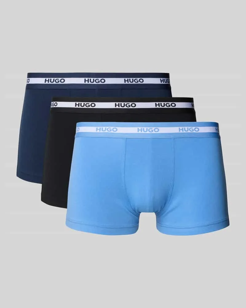 HUGO BOSS Trunks mit elastischem Logo-Bund im 3er-Pack 