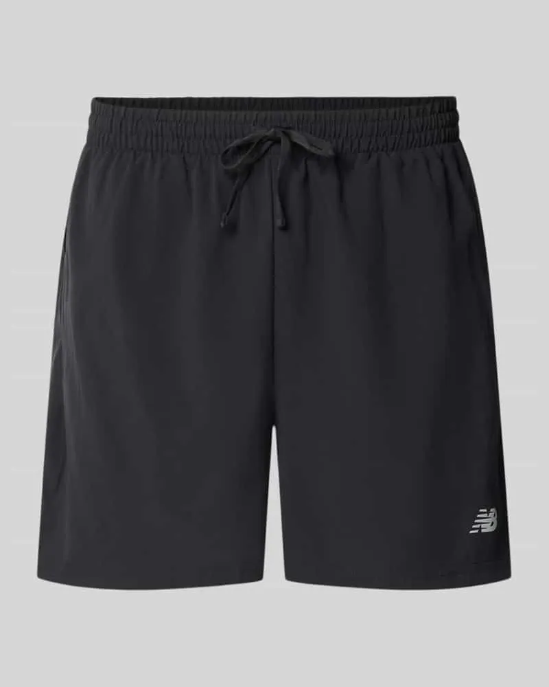 New Balance Shorts mit elastischem Bund und Logo Black