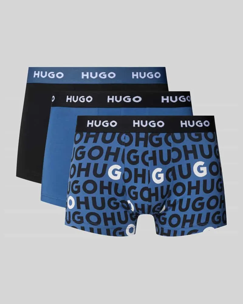 HUGO BOSS Trunks mit elastischem Logo-Bund im 3er-Pack 