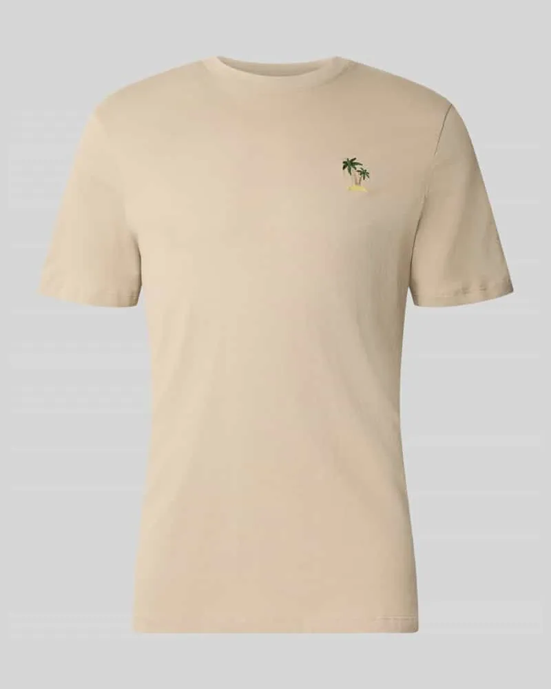 Blend T-Shirt mit Stitching Modell 'KAAN Beige