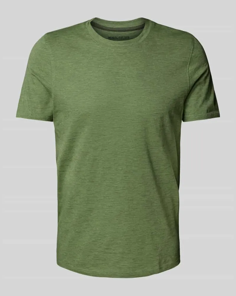 McNeal T-Shirt mit geripptem Rundhalsausschnitt Khaki