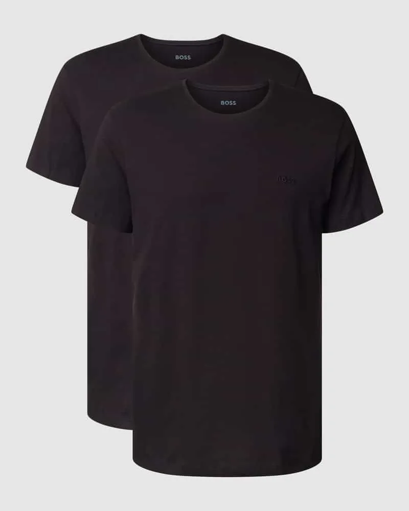 HUGO BOSS T-Shirt mit Rundhalsausschnitt im 2er-Pack Modell 'ComfortS Black