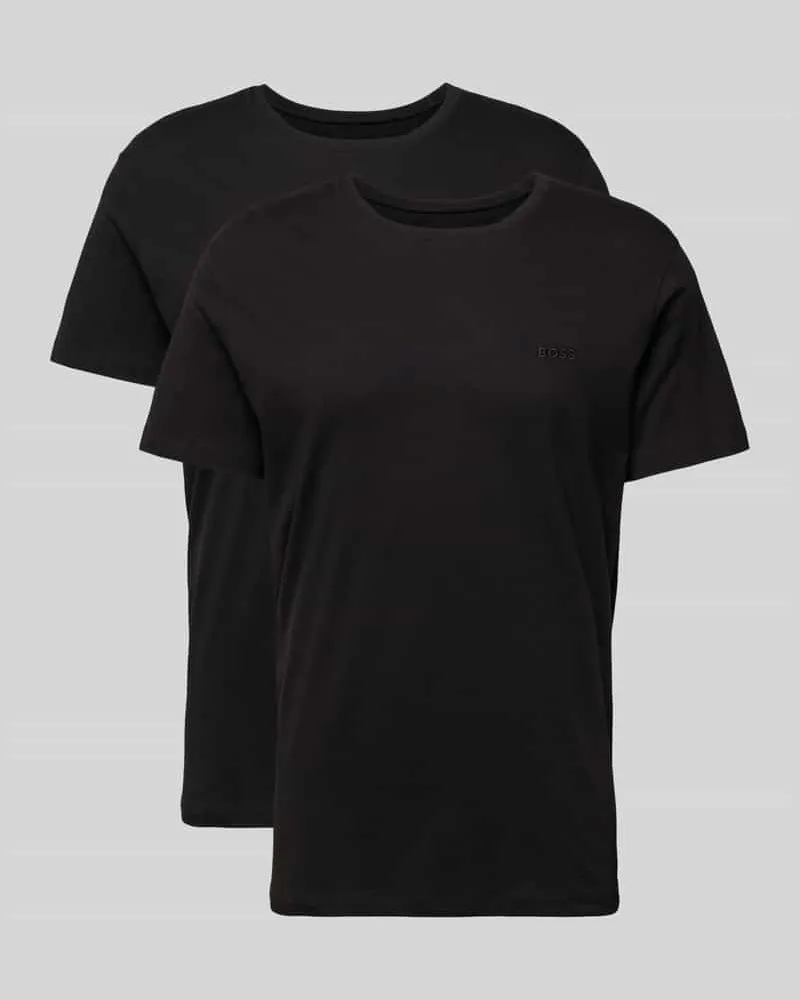 HUGO BOSS T-Shirt mit Rundhalsausschnitt im 2er-Pack Modell 'ComfortS Black