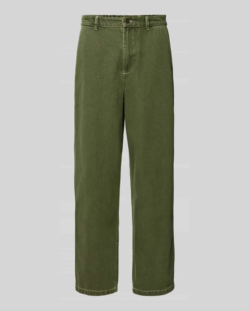 American Vintage Baggy Fit Jeans mit elastischem Bund Modell 'UZATOWN Khaki