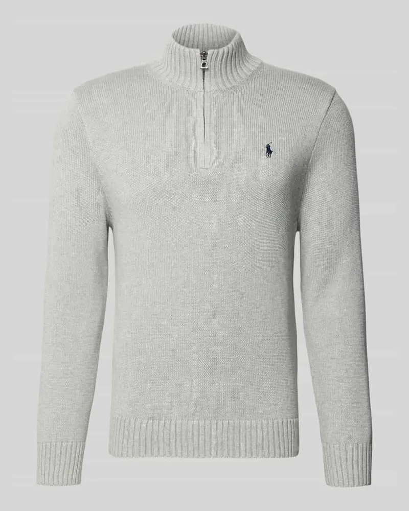 Ralph Lauren Troyer mit Label-Stitching Hellgrau