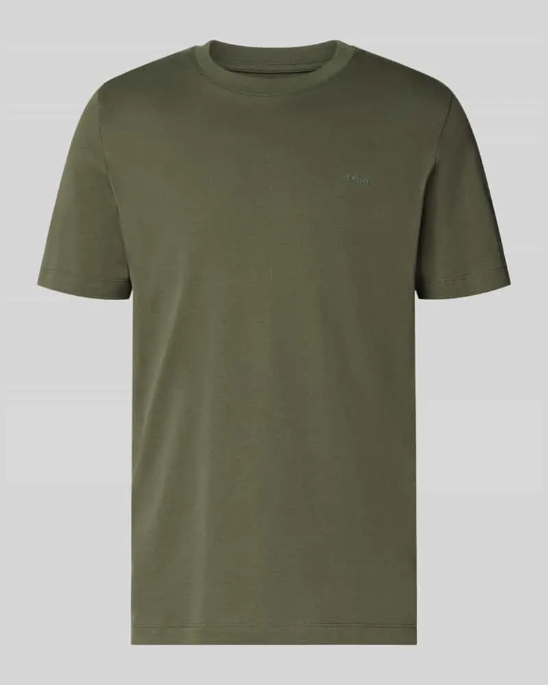 S.Oliver Regular Fit T-Shirt aus reiner Baumwolle Khaki