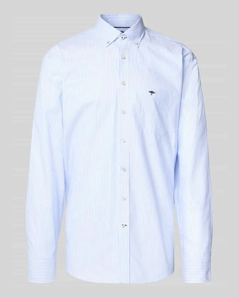 Fynch-Hatton Regular Fit Freizeithemd mit Button-Down-Kragen Modell 'All Season Bleu
