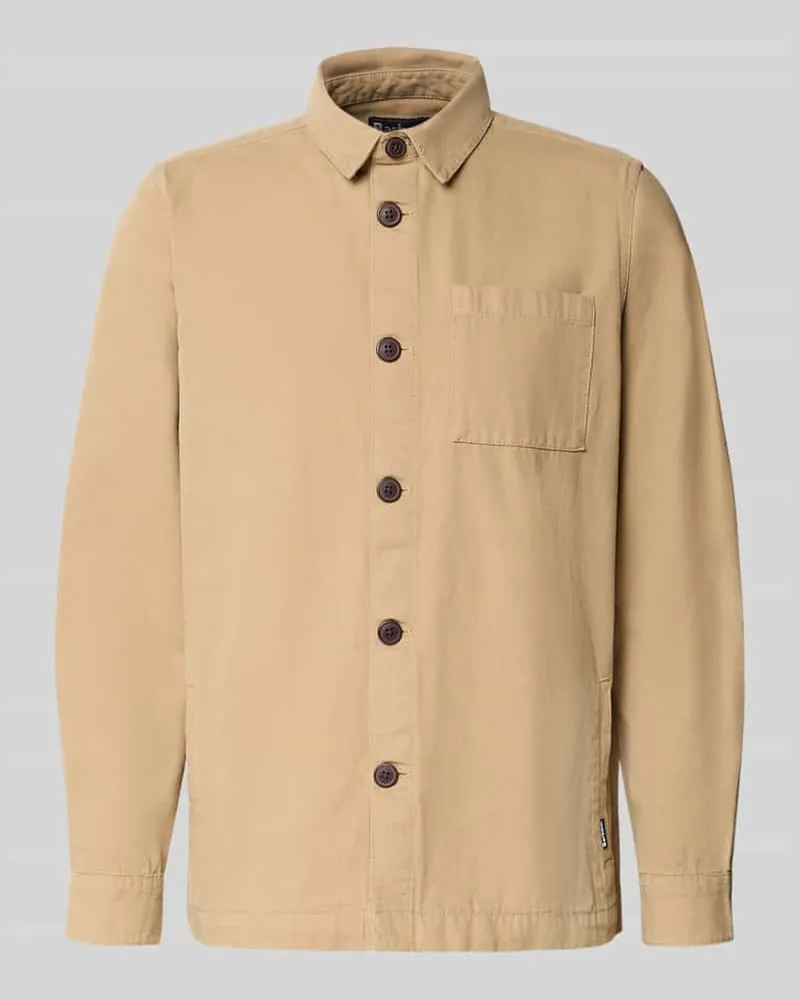 Barbour Regular Fit Hemdjacke aus reiner Baumwolle Stein
