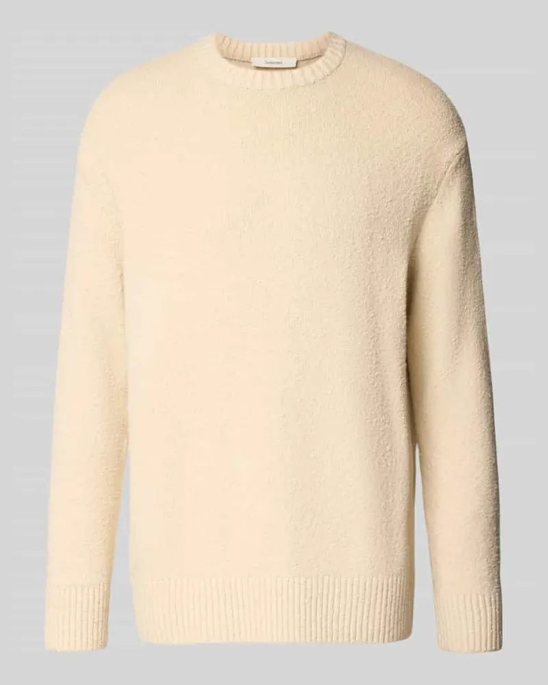 Selected Relaxed Fit Pullover aus Baumwoll-Mix Modell 'ALEX Offwhite