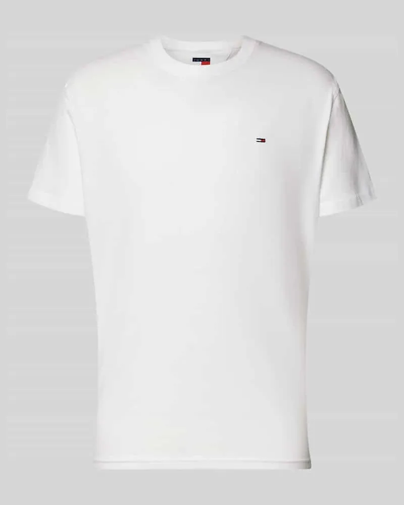 Tommy Hilfiger Regular Fit T-Shirt aus reiner Baumwolle Offwhite