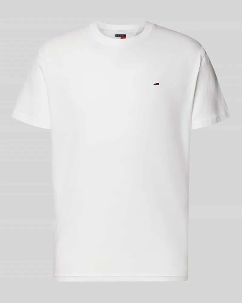 Tommy Hilfiger Regular Fit T-Shirt aus reiner Baumwolle Offwhite