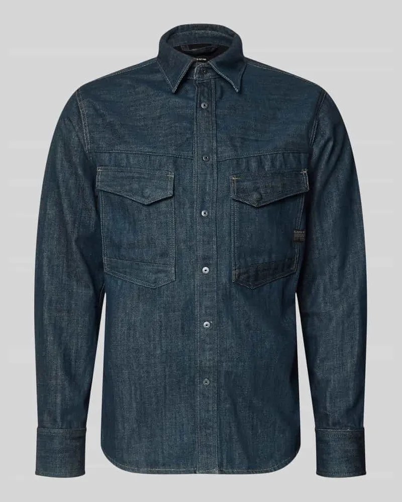 G-STAR RAW Regular Fit Jeanshemd mit Brusttaschen Modell 'Dakota Dunkelblau