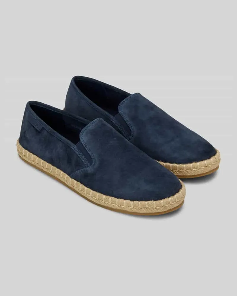Marc O'Polo Espadrilles aus echtem Leder mit Logo-Patch Marine
