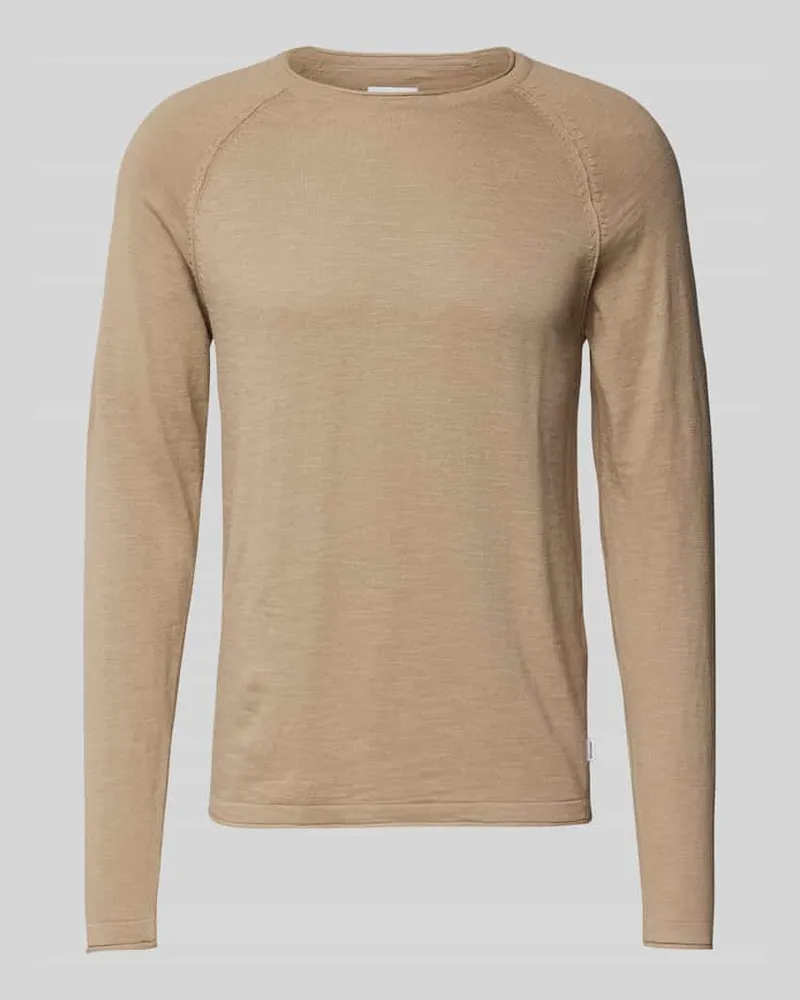 Jack & Jones Longsleeve mit geripptem Rundhalsausschnitt Modell 'BREEZE 