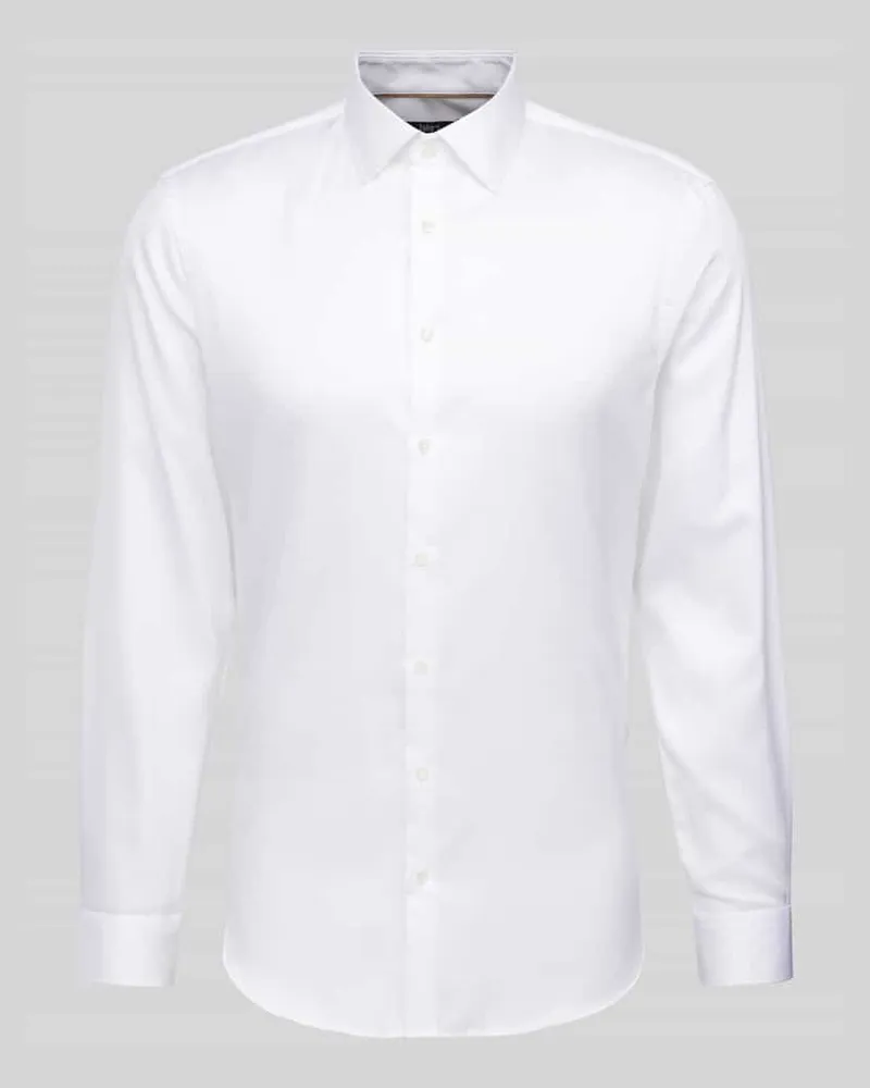 JAKE*S Slim Fit Businesshemd aus Satin 