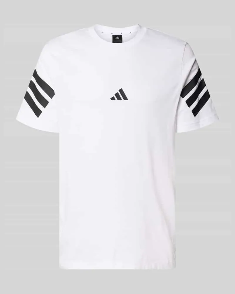 adidas Regular Fit T-Shirt aus reiner Baumwolle Weiss