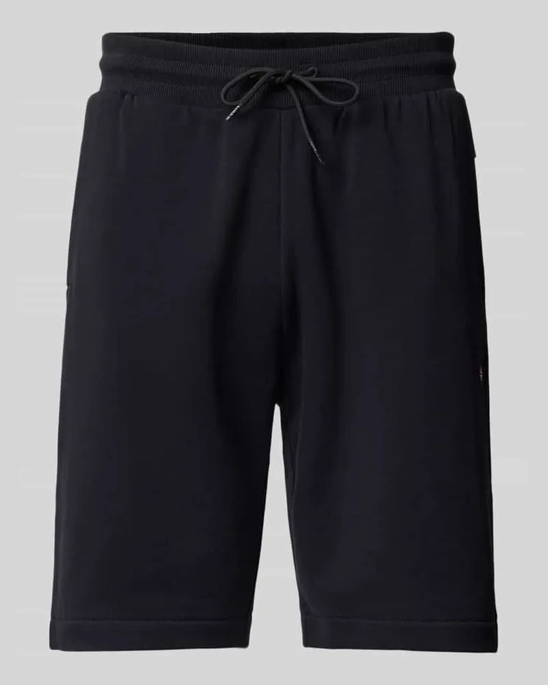 Napapijri Regular Fit Sweatshorts mit elastischem Bund Modell 'NALIS Black