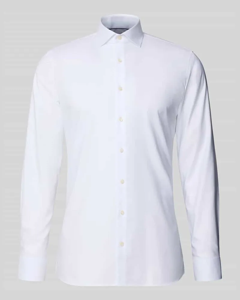 Olymp Super Slim Fit Business-Hemd mit Kentkragen Weiss