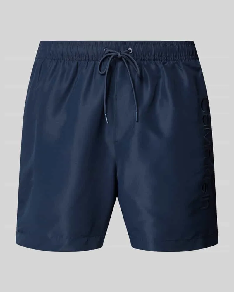 Calvin Klein Badehose mit Label-Stitching Marine