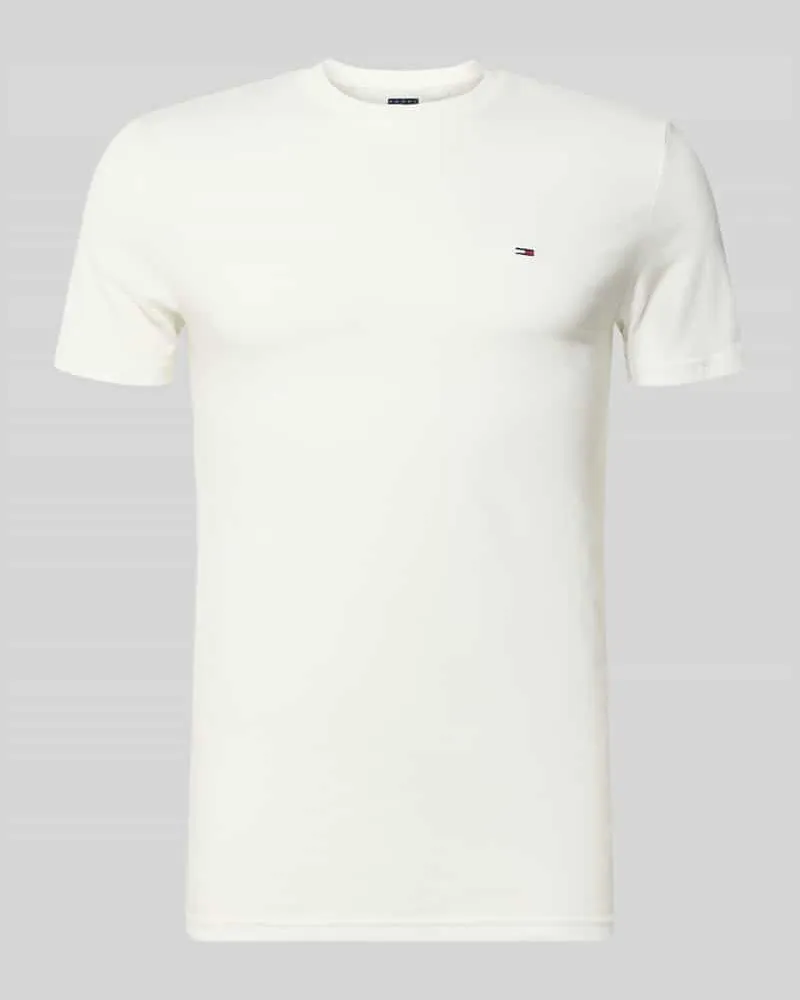 Tommy Hilfiger Slim Fit T-Shirt aus reiner Baumwolle im 2er-Pack Offwhite