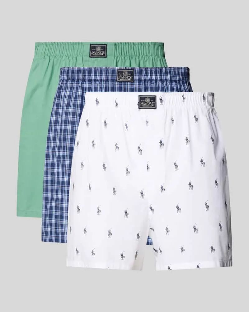 Ralph Lauren Boxershorts mit elastischem Bund im 3er-Pack Weiss