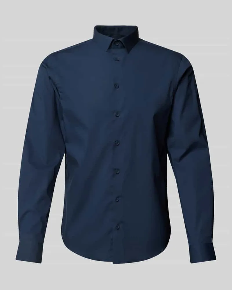 Casual Friday Slim Fit Freizeithemd mit Kentkragen Modell 'Palle Marine