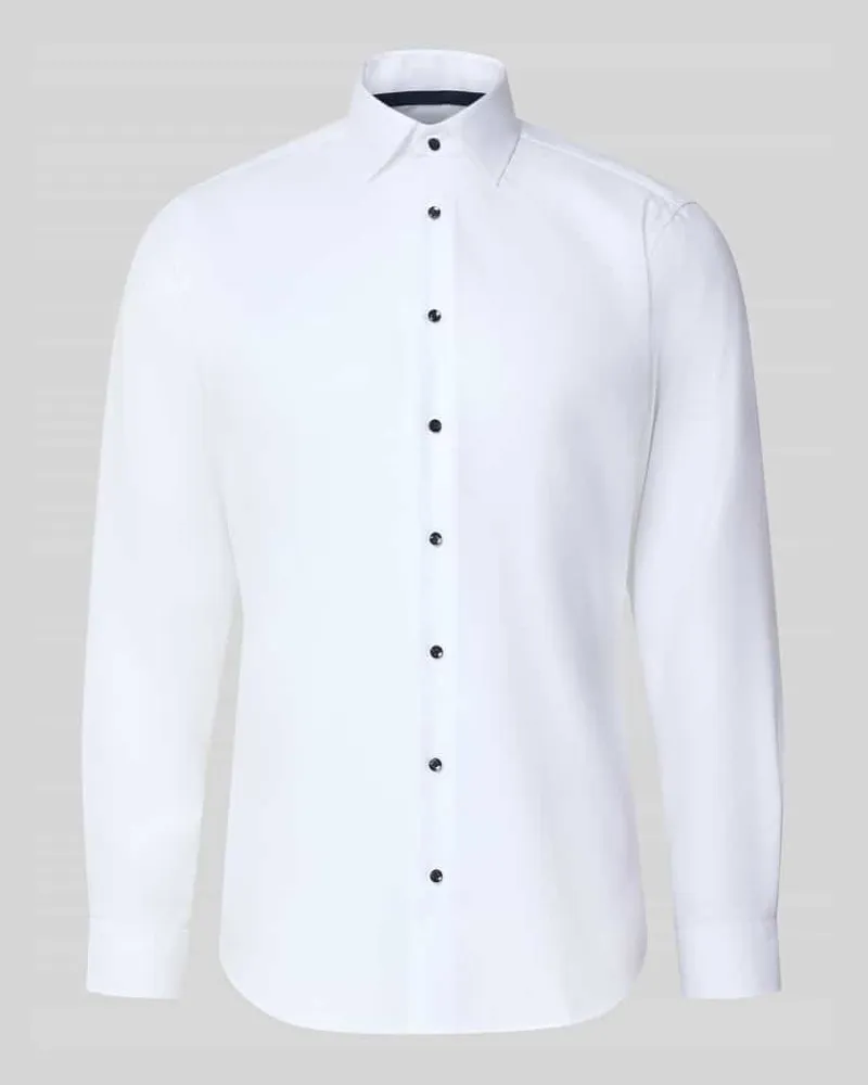 Christian Berg Regular Fit Business-Hemd mit Kentkragen Weiss