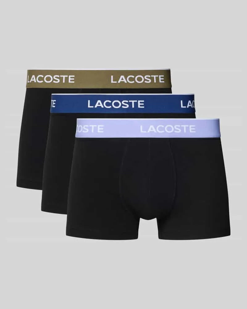 Lacoste Trunks aus Baumwoll-Mix im 3er-Pack Violett