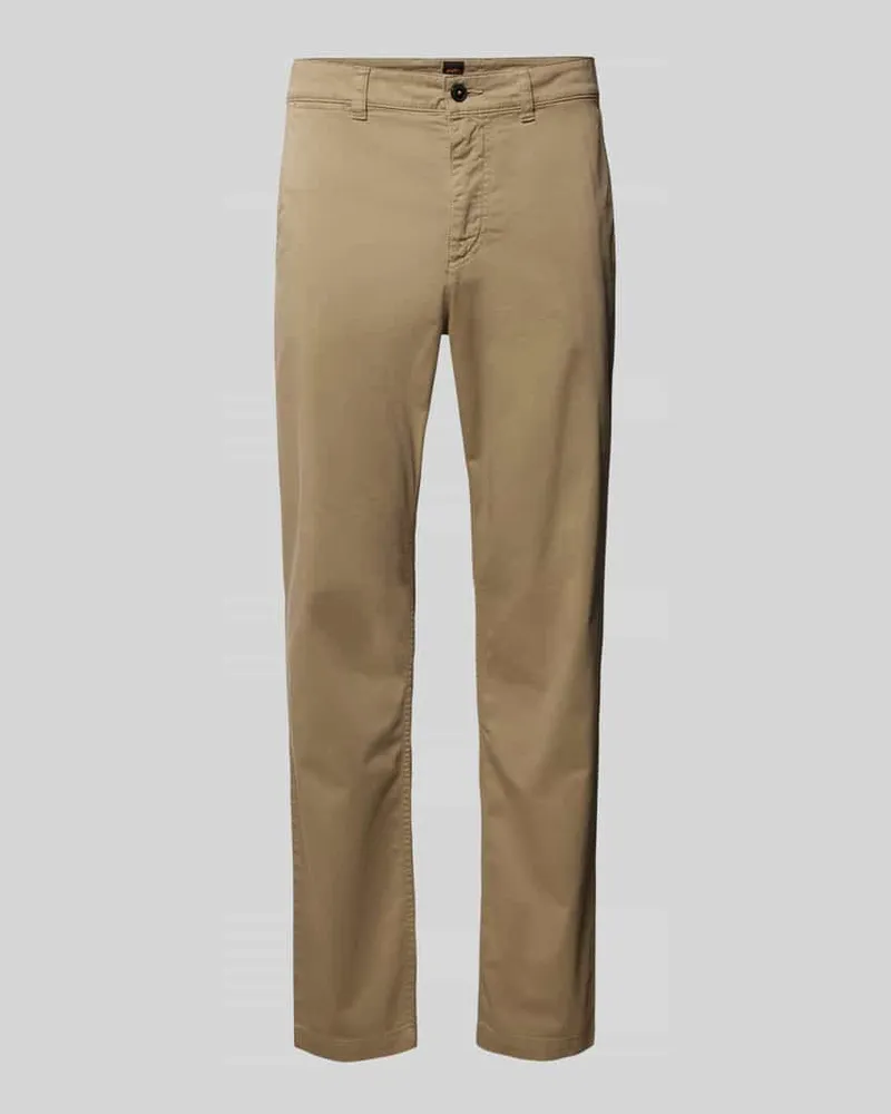 HUGO BOSS Regular Fit Chino mit Gürtelschlaufen Beige