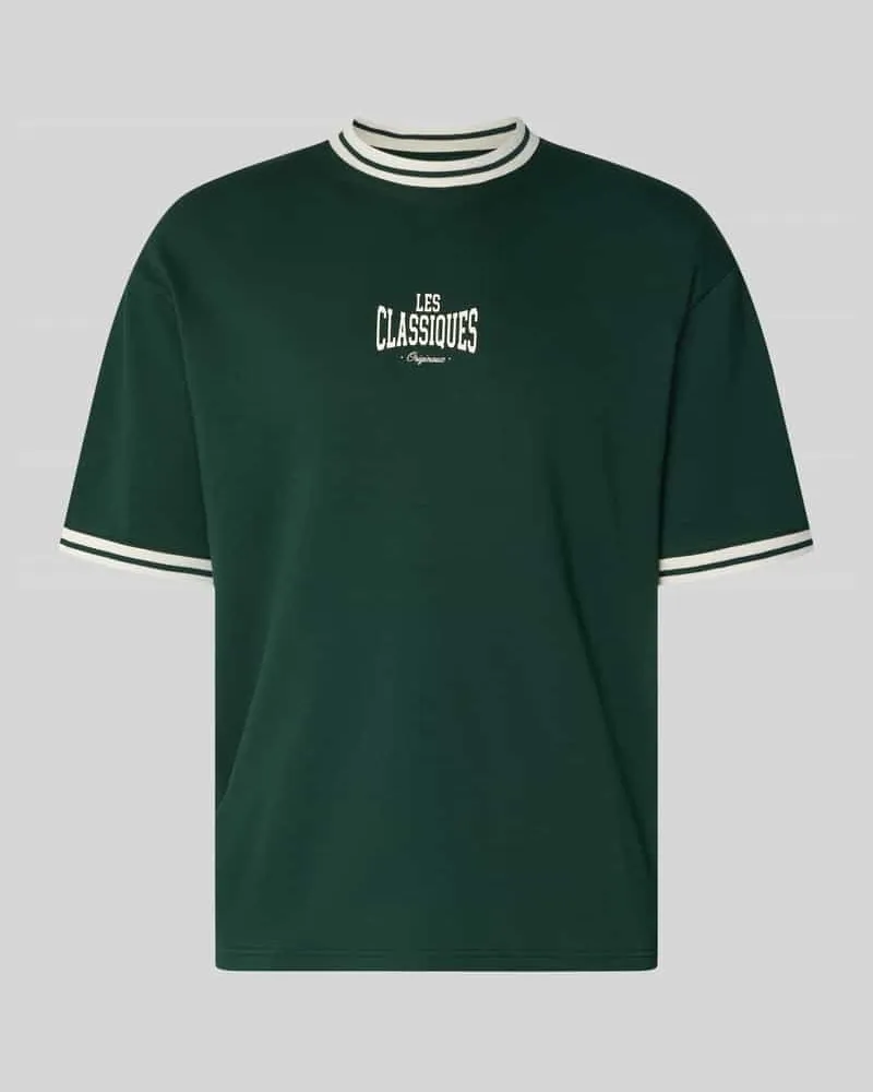 Only & Sons Boxy Fit T-Shirt aus reiner Baumwolle Modell 'LES Dunkelgruen