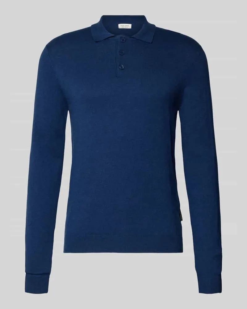 Casual Friday Strickpullover mit Polokragen Modell 'FRODE Blau