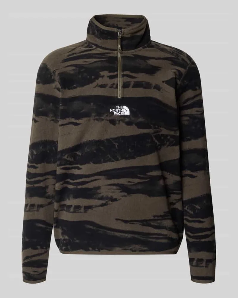 The North Face Fleecepullover mit Troyer-Kragen Oliv
