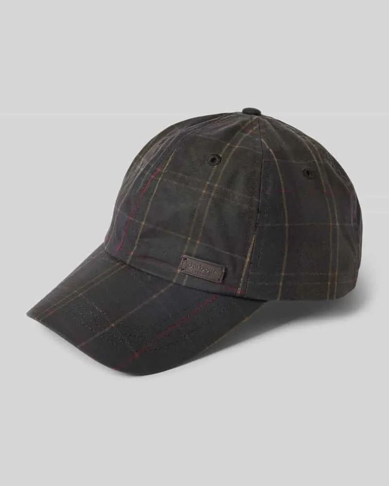 Barbour Basecap aus reiner Baumwolle Modell 'DARWEN Gruen