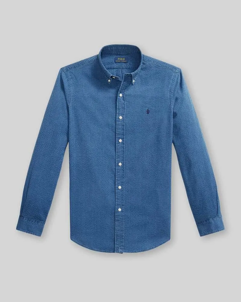 Ralph Lauren Regular Fit Freizeithemd aus reiner Baumwolle Jeansblau