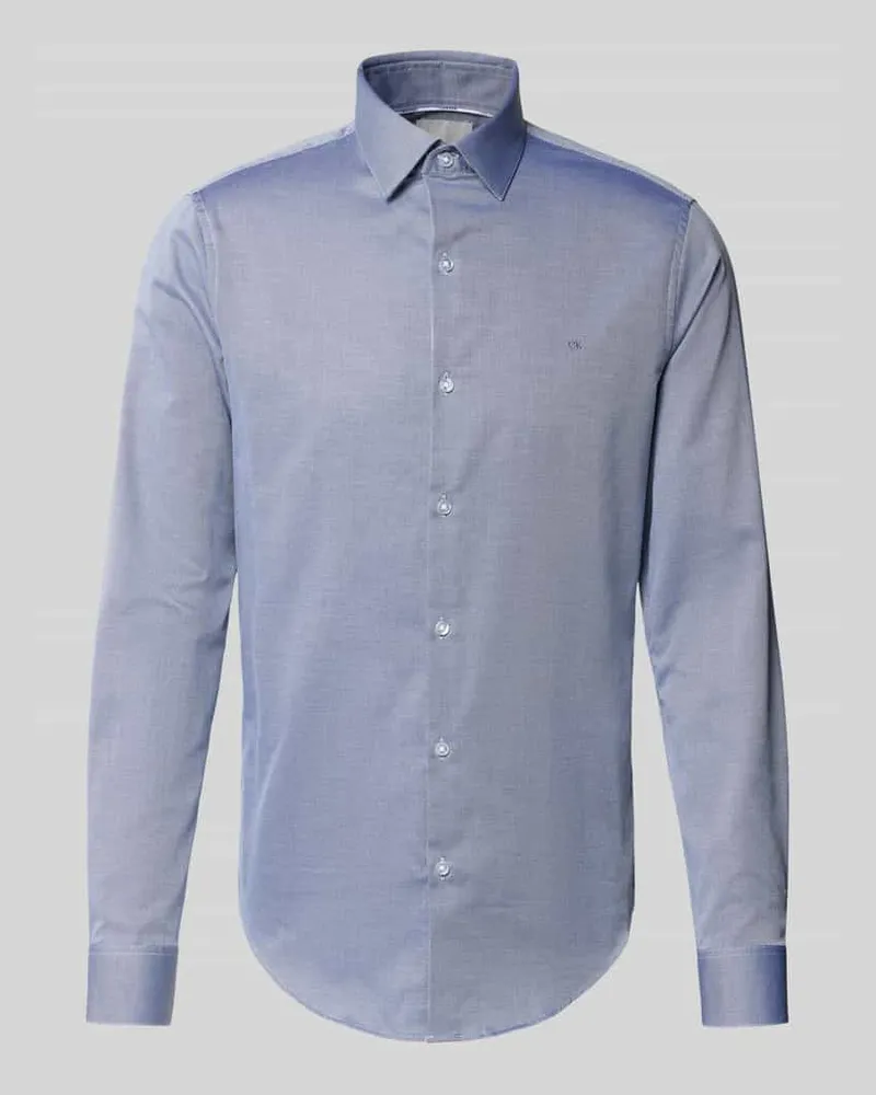 Calvin Klein Slim Fit Business-Hemd mit Logo-Stitching Modell 'Harrison Royal
