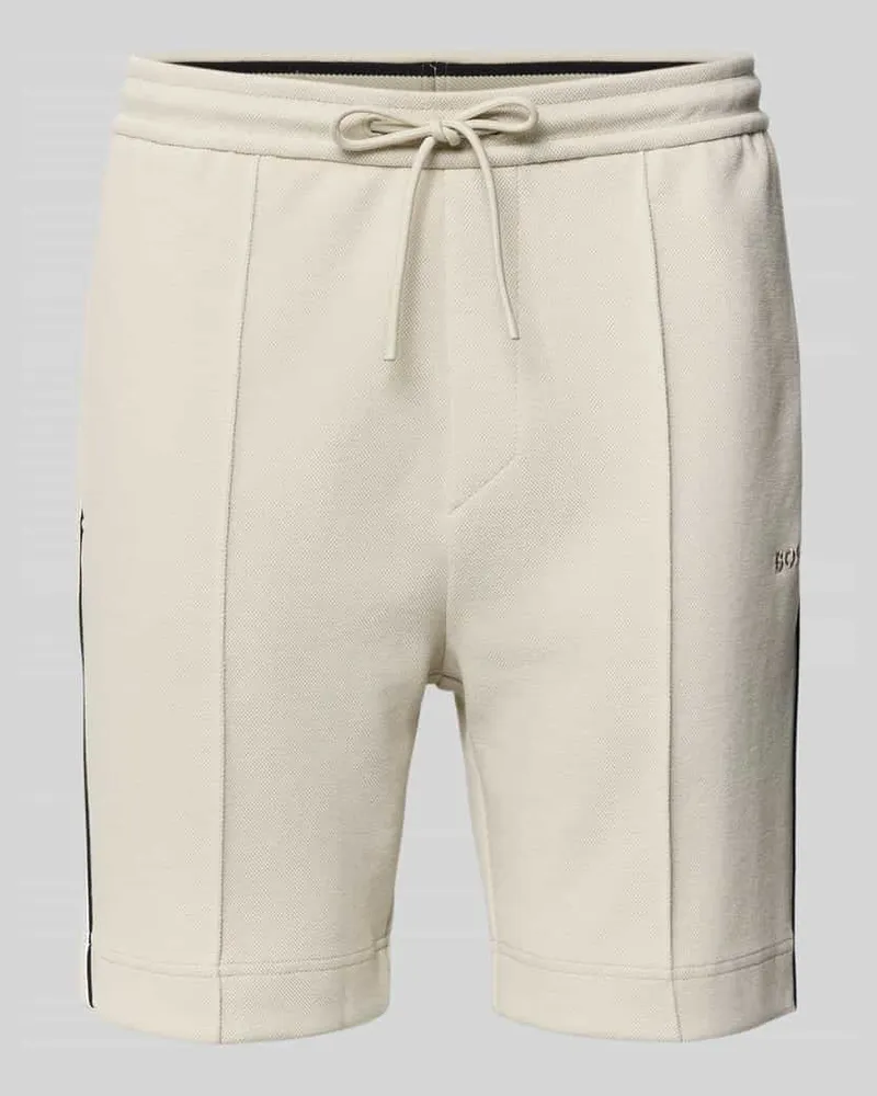 HUGO BOSS Regular Fit Sweatshorts aus Baumwoll-Mix Modell 'JT_JOIN HEADLO Offwhite
