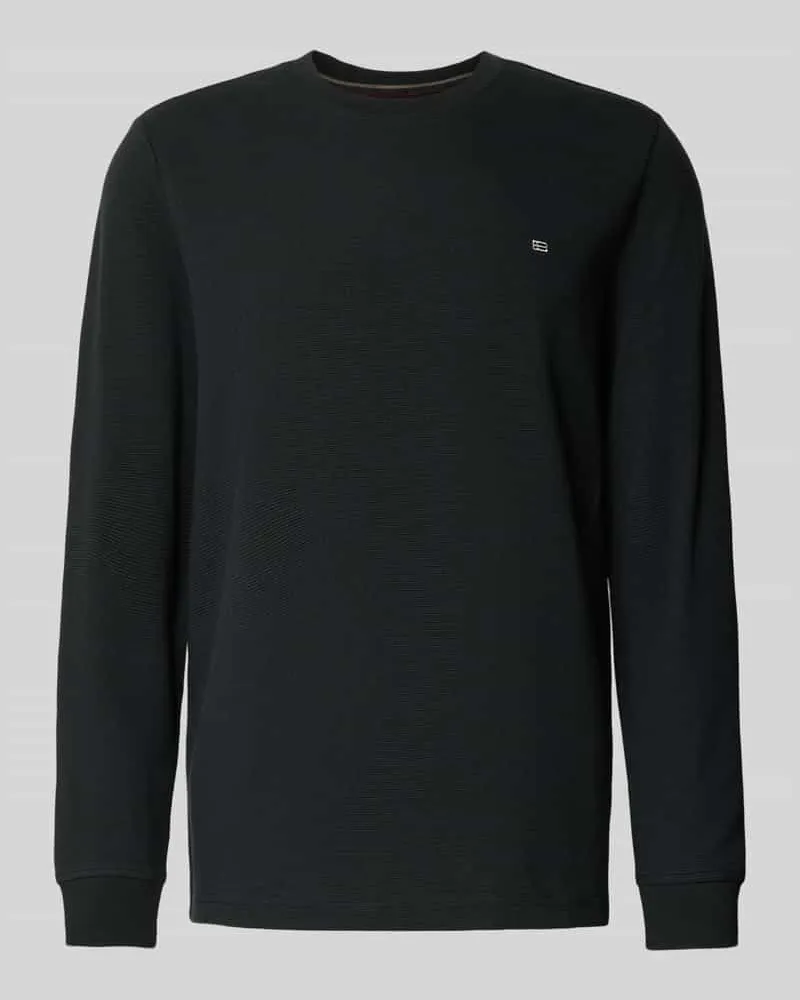 Christian Berg Pullover mit Label-Patch 