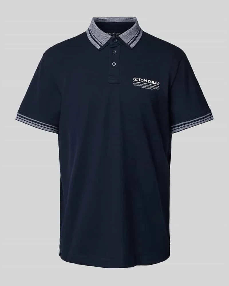 Tom Tailor Regular Fit Poloshirt mit Label-Print 