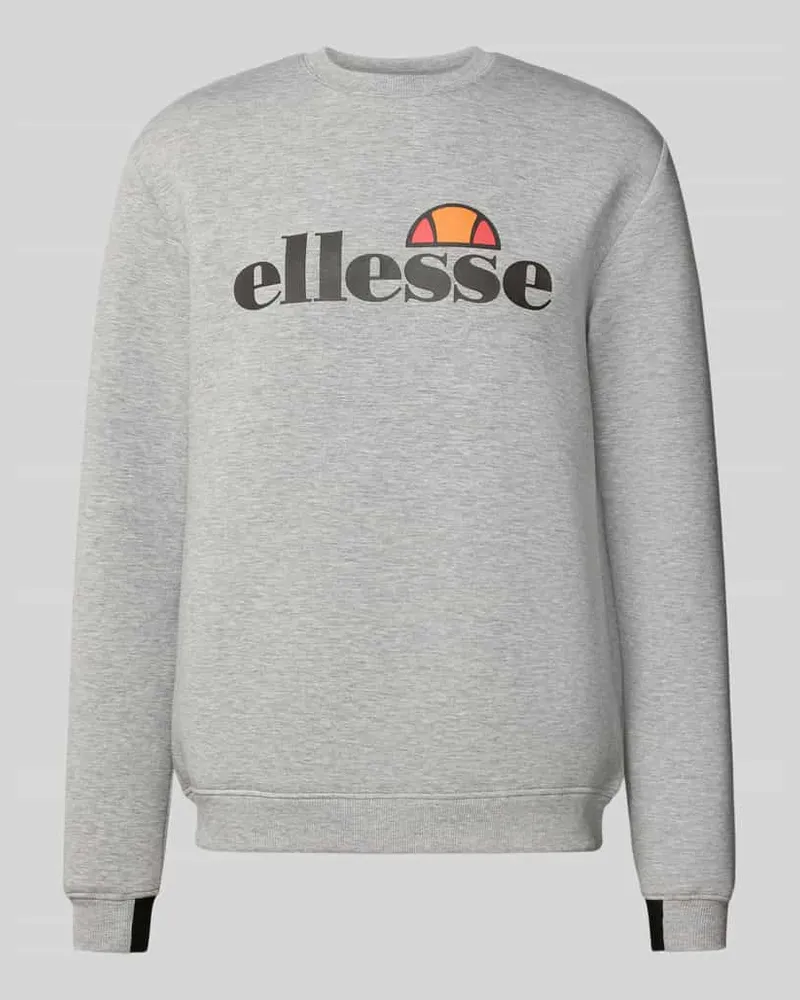 Ellesse Sweatshirt mit Label-Print Modell 'CORVARO Hellgrau