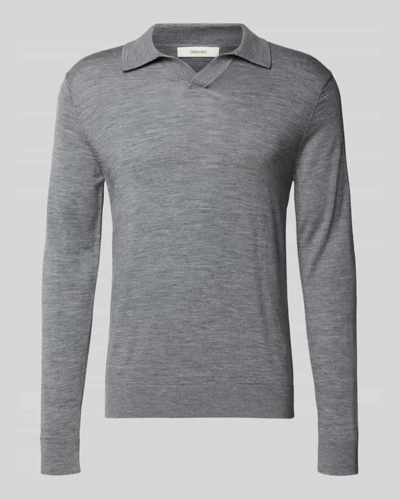 Selected Homme Regular Fit Poloshirt aus reiner Wolle Modell 'TRAY 