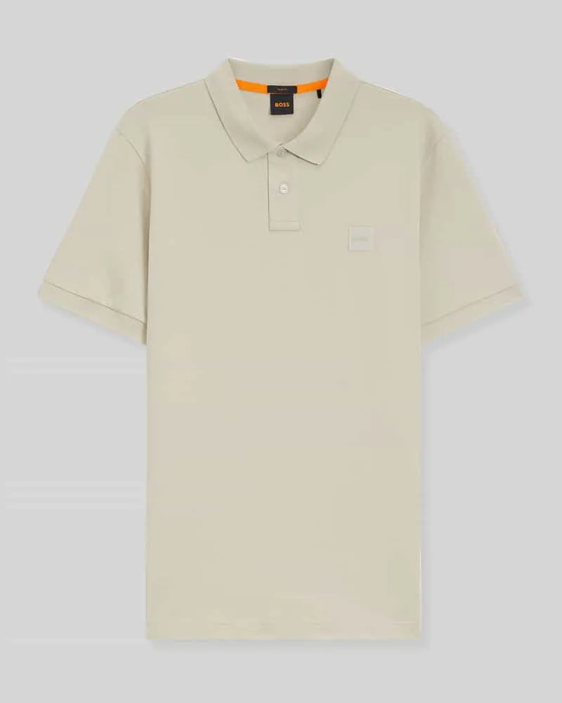 HUGO BOSS Slim Fit Poloshirt aus Baumwoll-Mix Modell 'PASSENGER Sand