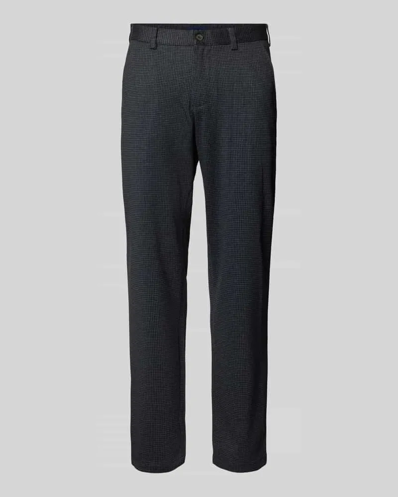 Christian Berg Slim Fit Stoffhose mit Gürtelschlaufen Black