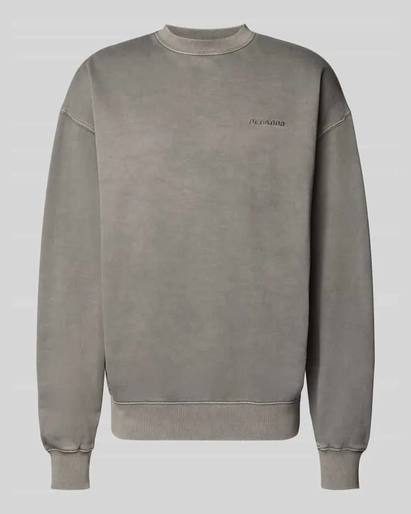 PEGADOR Relaxed Fit Sweatshirt aus Baumwoll-Mix Dunkelgrau