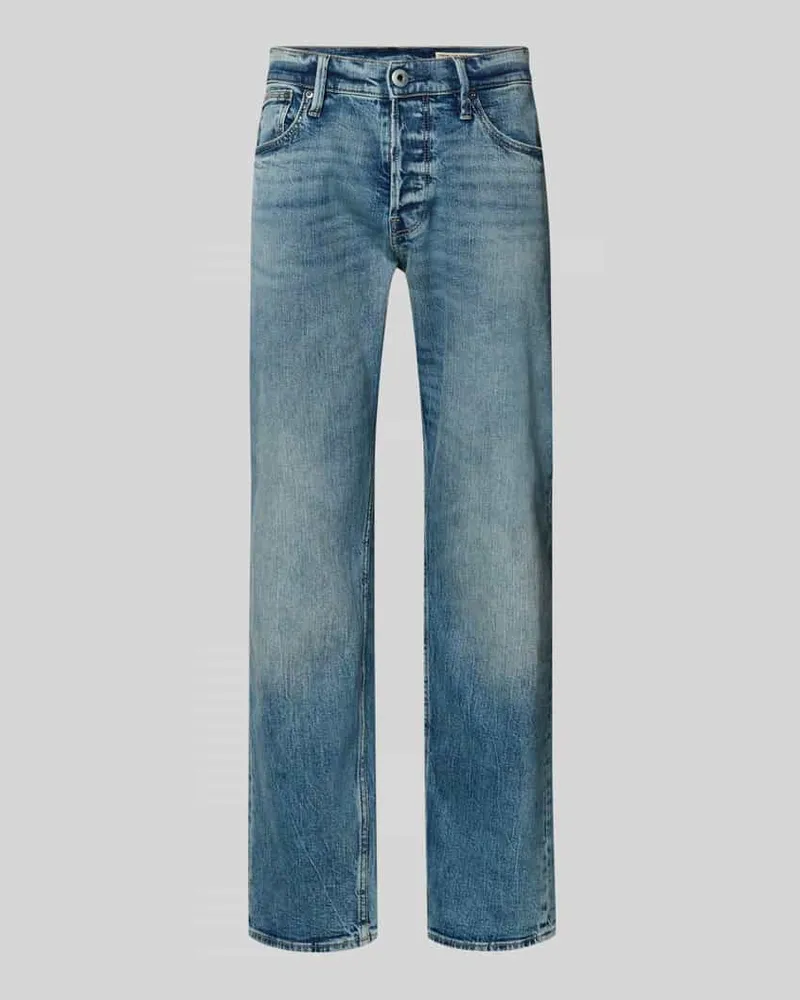 G-STAR RAW Slim Tapered Fit Jeans mit Eingrifftaschen Modell 'Streem Jeansblau