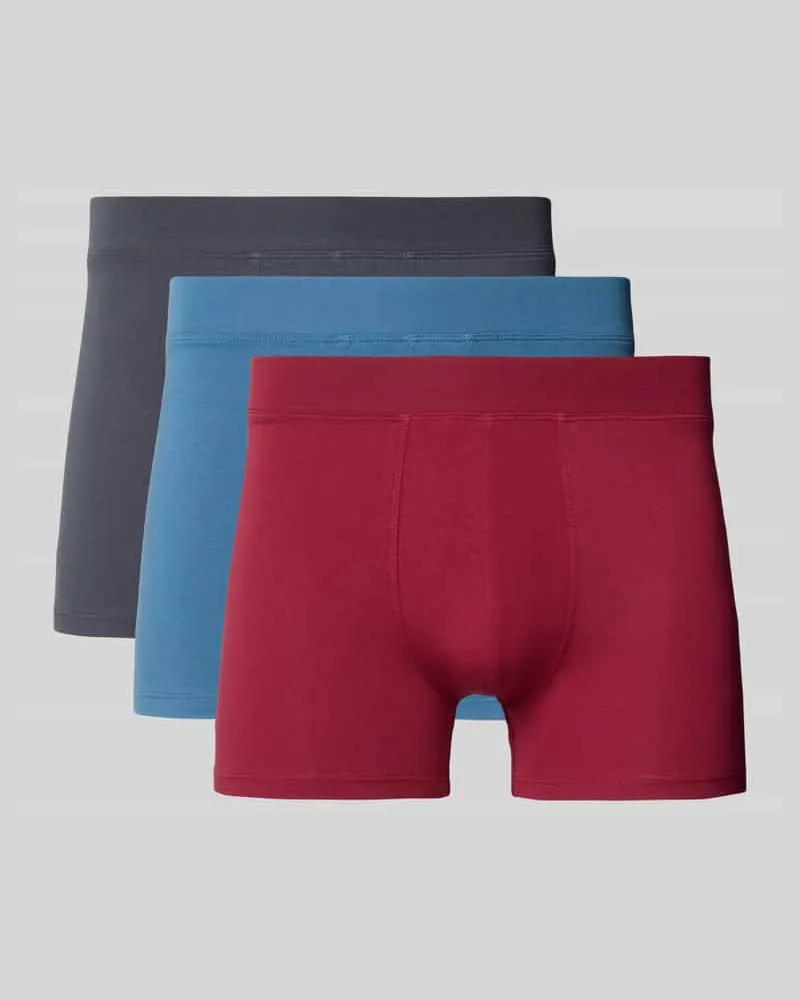 Christian Berg Slim Fit Trunks mit elastischem Bund im 3er-Pack Rauchblau