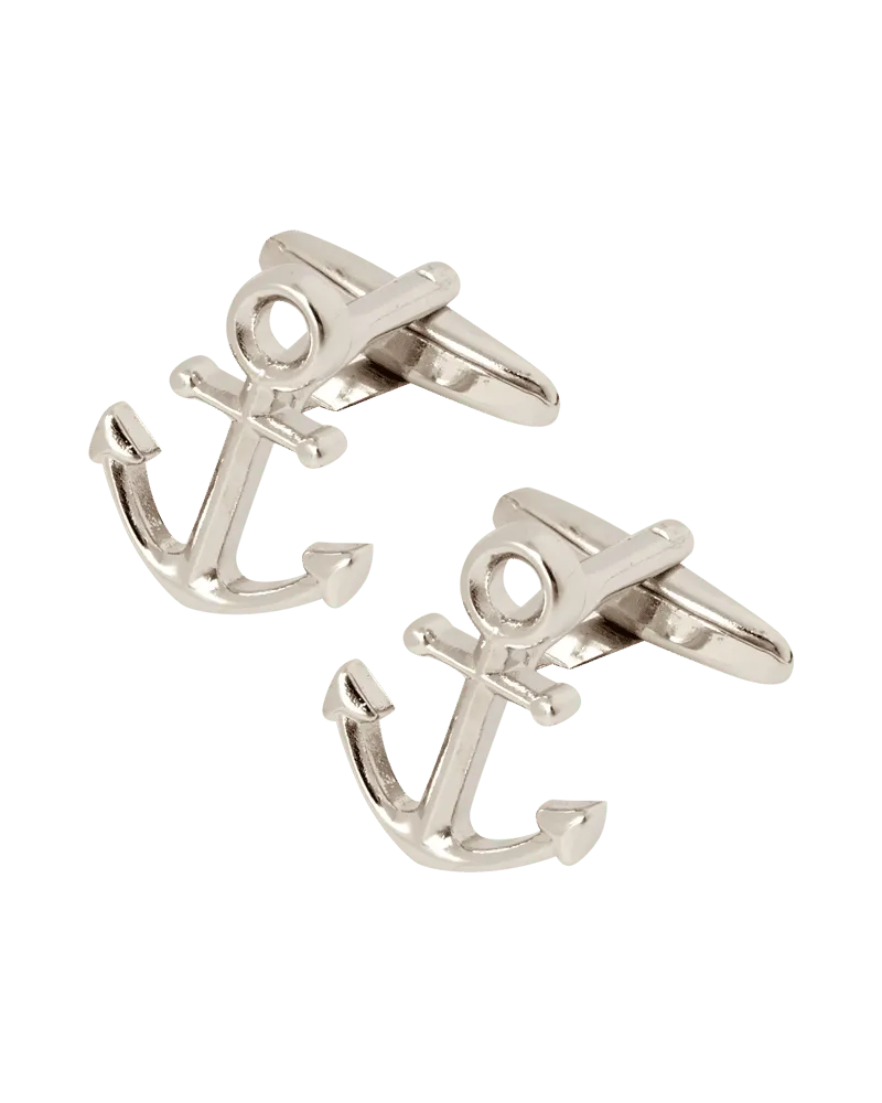 Lindenmann Manschettenknöpfe in Anker-Form Silber