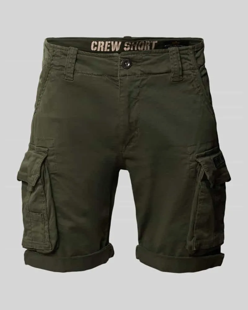 Alpha Industries Shorts mit Cargotaschen Modell 'CREW SHORT Anthrazit